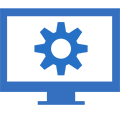 blue monitor icon