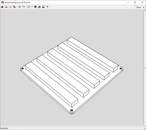 3D render of a heatsink made in eMachineShop CAD