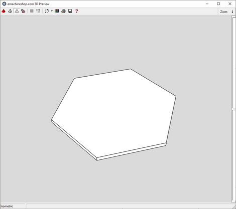 3D render of a custom polygon made in eMachineShop CAD