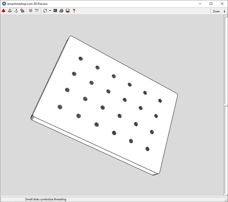 3D render of a custom bolt plate made in eMachineShop CAD