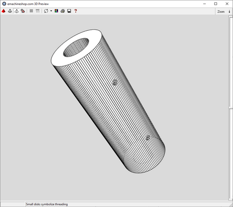 3D render of a custom shaft clamp made in eMachineShop CAD